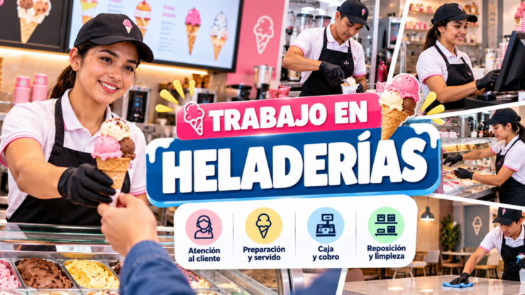 Trabajar en heladerías: puestos, funciones y cómo buscar oportunidades