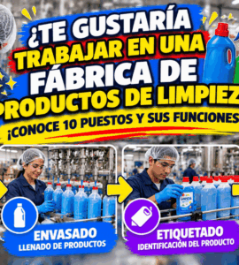 Trabajos en fábricas de productos de limpieza: 10 puestos