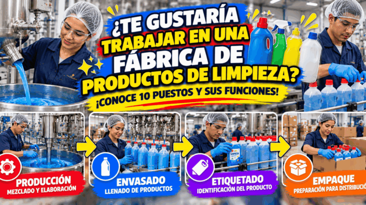 Trabajos en fábricas de productos de limpieza: 10 puestos